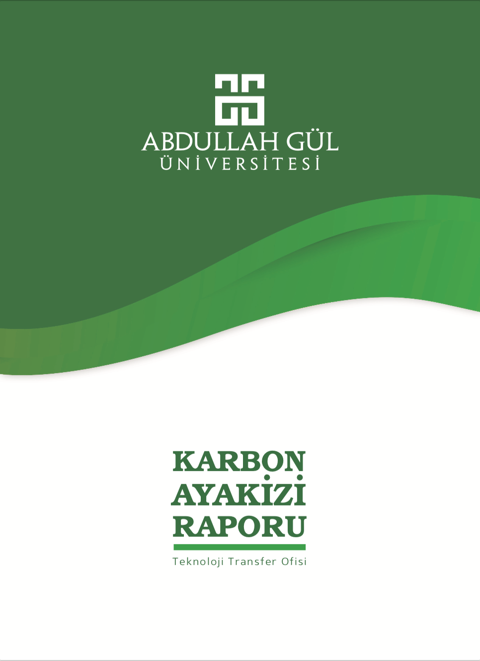 Abdullah Gül University, AGU, Carbon Footprint, Report, Turkish