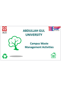 Abdullah Gül University, AGU, Sustainable Development, Sustainability, Reports, Waste Management Report