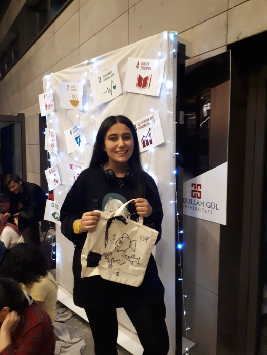 SDSN Youth, Abdullah Gül University, AGU, SDG Student Hub, Design Cloth Bag Workshop