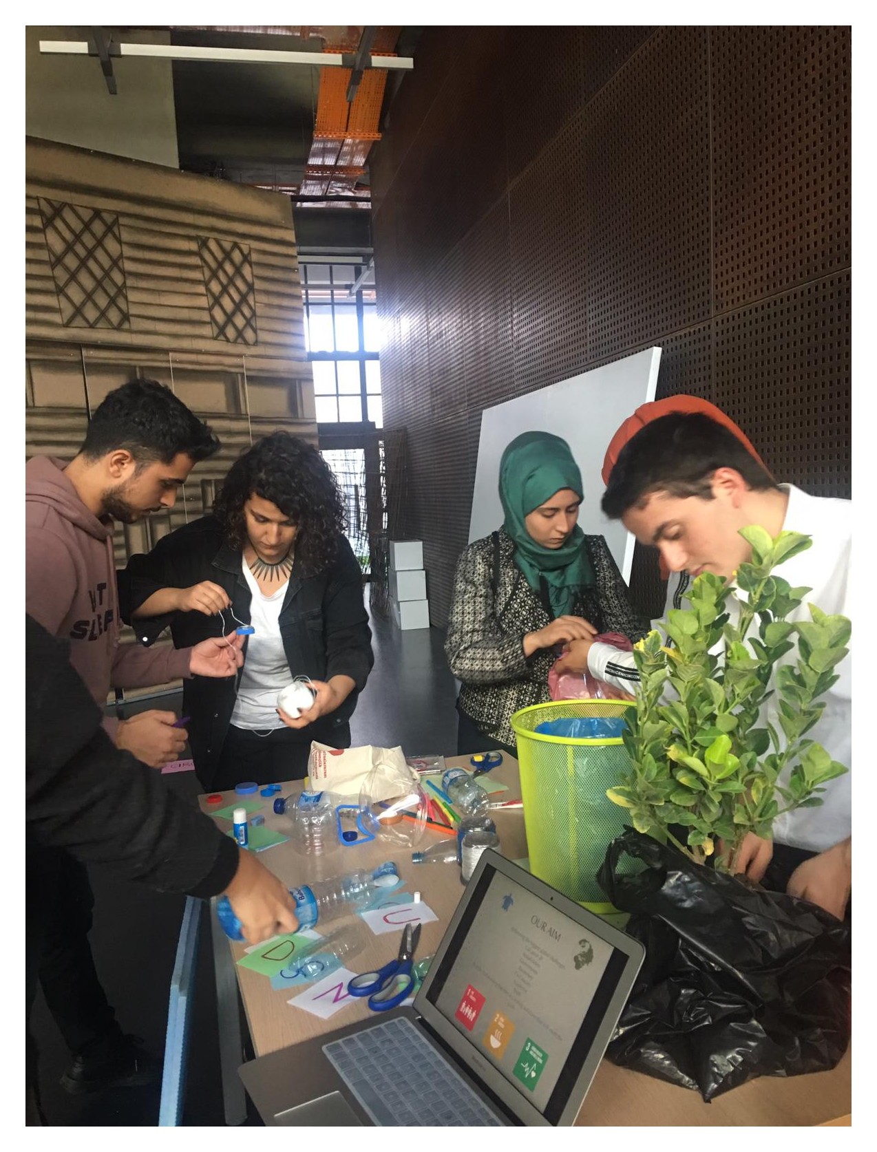 SDSN Youth, Abdullah Gül University, AGU, SDG Student Hub, Plastic Re use Workshop